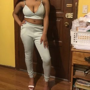 Two piece top and pants set